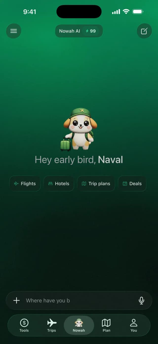Nowah mobile app preview
