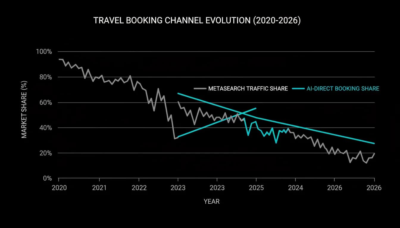 Metasearch share falling as AI-direct booking rises
