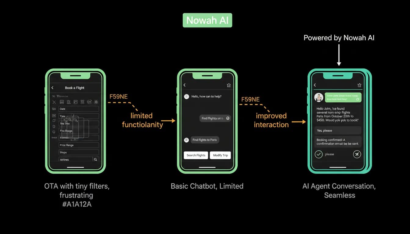 An OTA, a chatbot and an AI agent on mobile