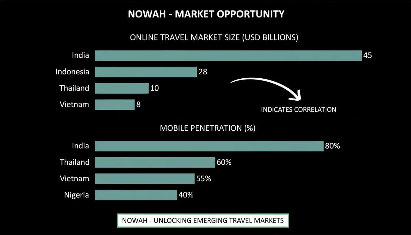 Online travel market growth across India and Southeast Asia
