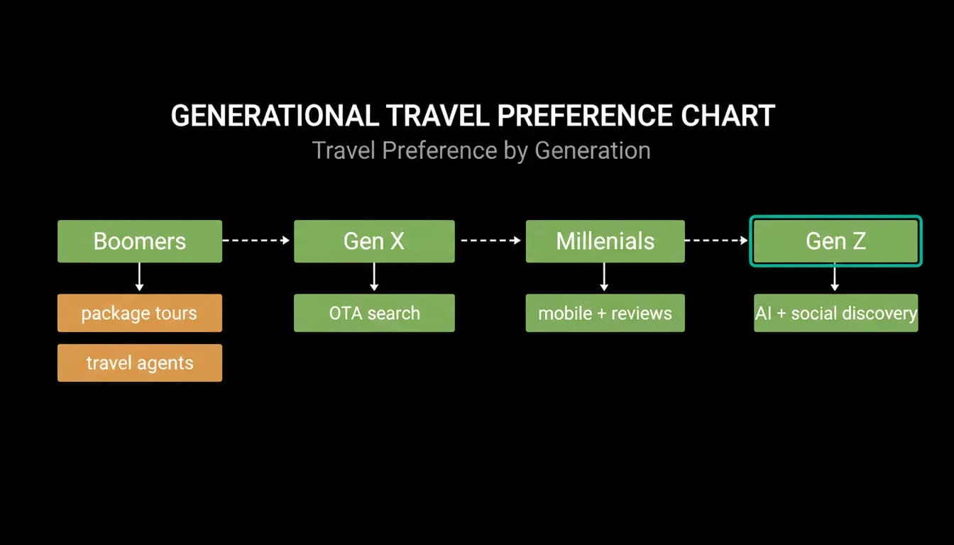 How each generation prefers to book