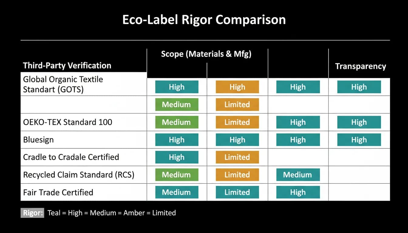 Six eco-labels rated by how rigorous they are