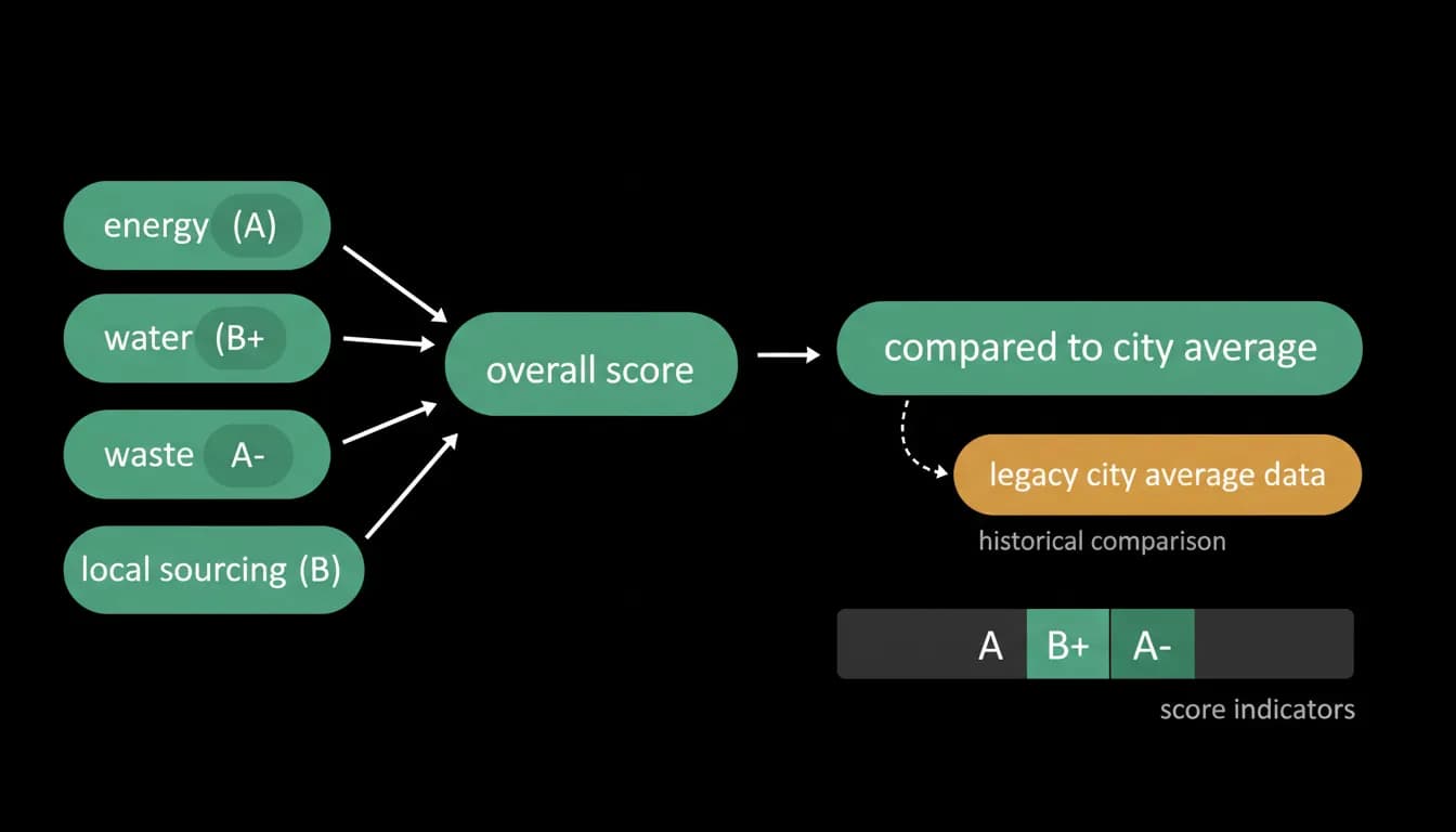 An AI eco-score for a hotel across energy, water and waste