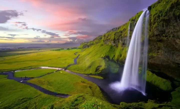 Iceland waterfall