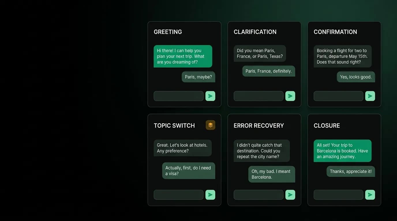 Conversation Design Patterns for AI Agents