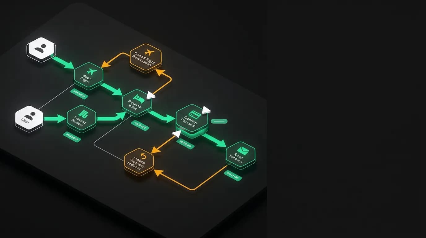 Saga Pattern in AI Booking: Distributed Transactions