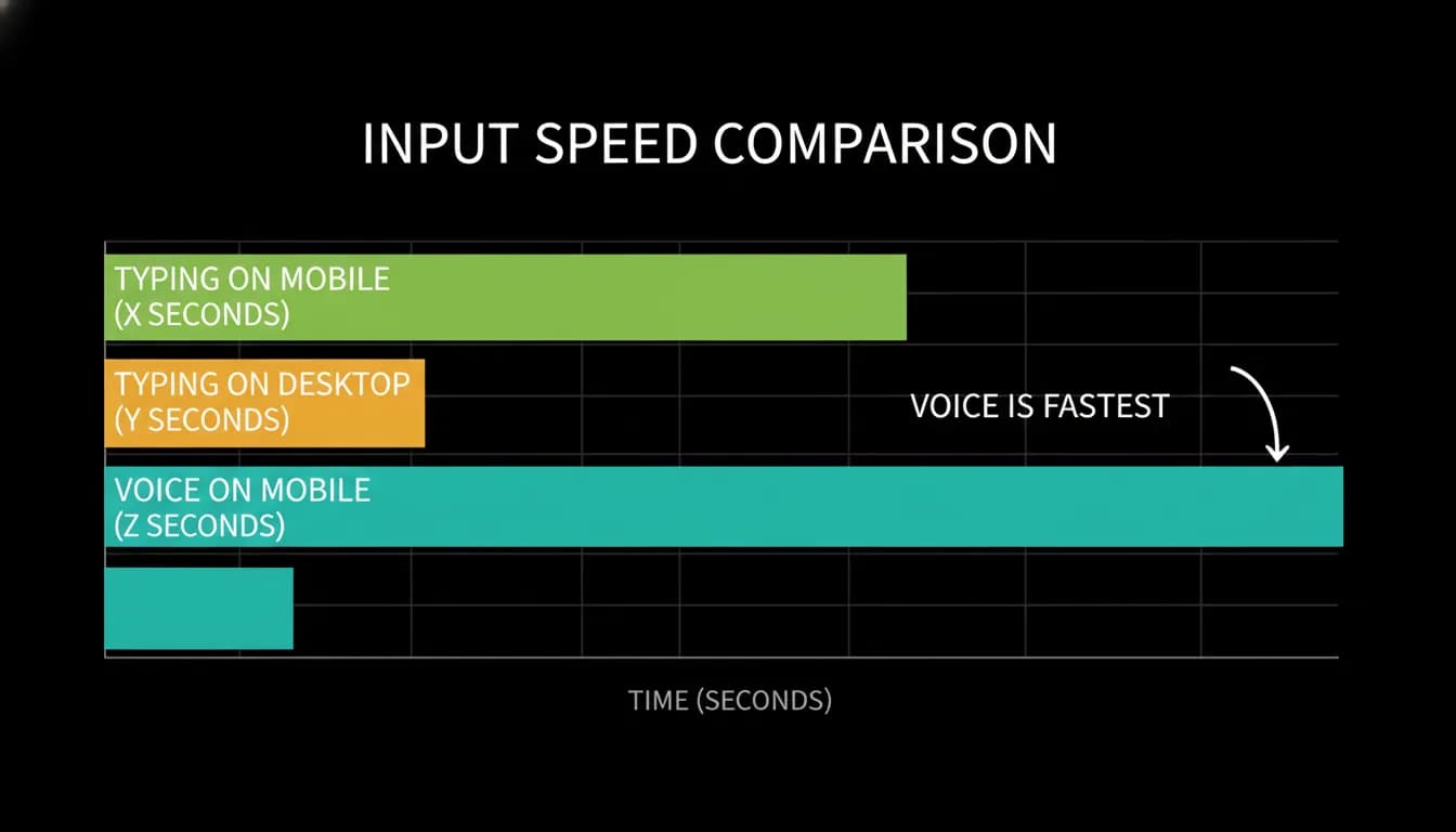 Typing on mobile and desktop against speaking